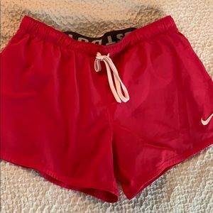 Pink running shorts